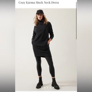 ATHLETA Cozy Karma Mock Neck Dress